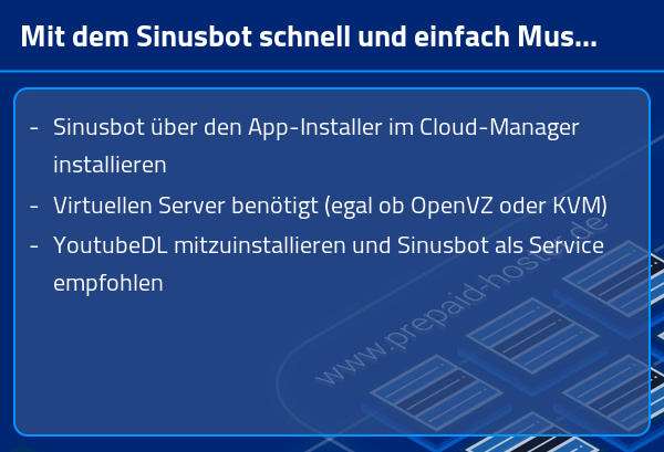 Wie installiere ich einen Sinusbot? | Prepaid-Hoster FAQ