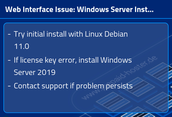 Windows installation is not working, what should I do? | Prepaid-Hoster ...