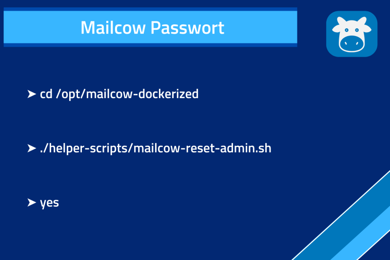 Mailcow Admin Passwort zurücksetzen Kurzbeschreibung