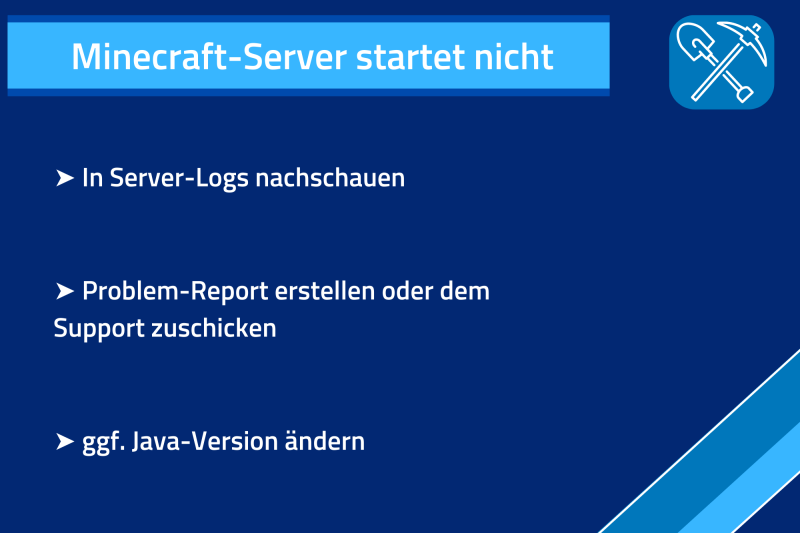 Minecraft-Server startet nicht Kurzbeschreibung