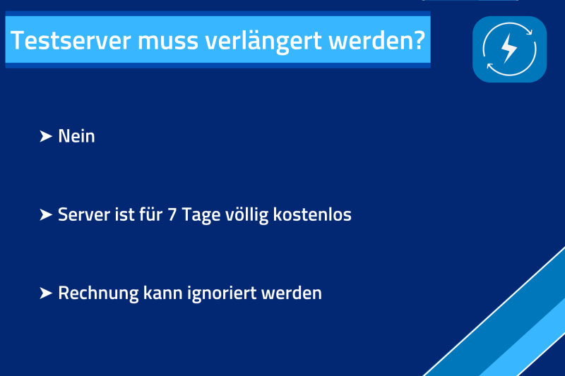 Muss ich meinen Testserver verlängern? Kurzbeschreibung