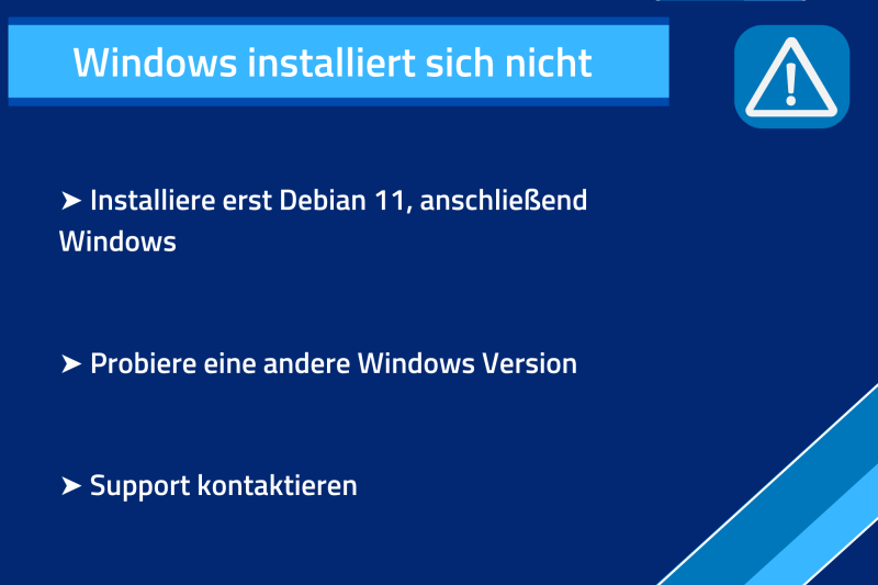 Windows installiert sich nicht, was tun? Kurzbeschreibung