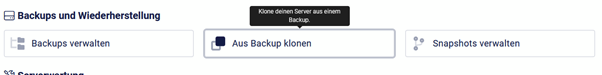 Clone from Backup Clone from Backup
