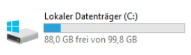 Die Festplatte wurde erweitert Die Festplatte wurde erweitert