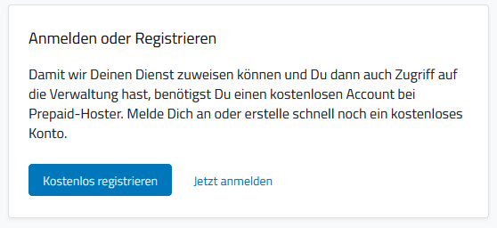 Register at Prepaid-Hoster