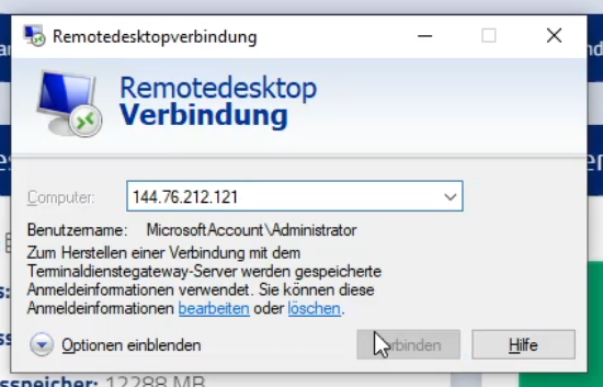 Microsoft Windows Remotedesktop Verbindung Microsoft Windows Remotedesktop Verbindung
